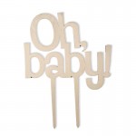 Leseni napis za torto Oh, baby!
